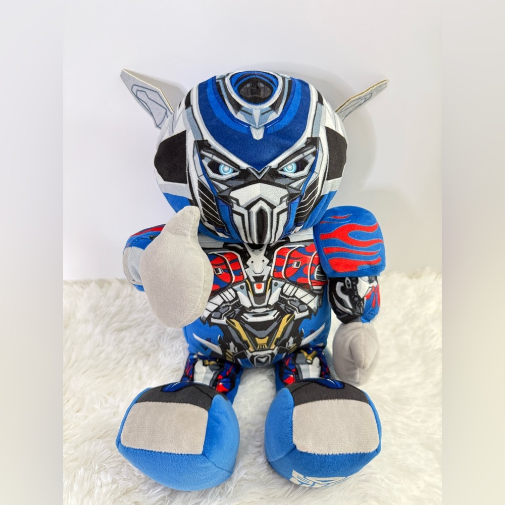 Build-A-Bear Transformers Optimus Prime 16” Robot Face Autobot Bear Collector